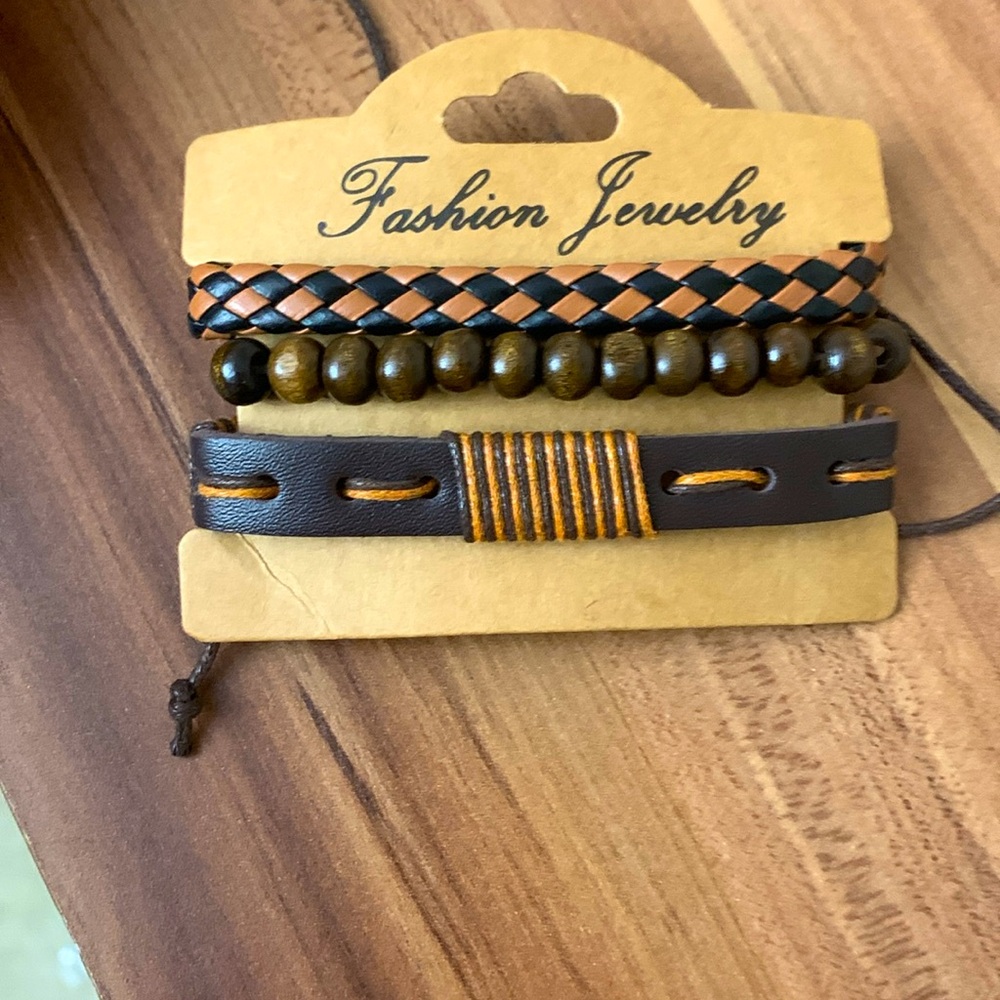 Brown in black men’s bracelet